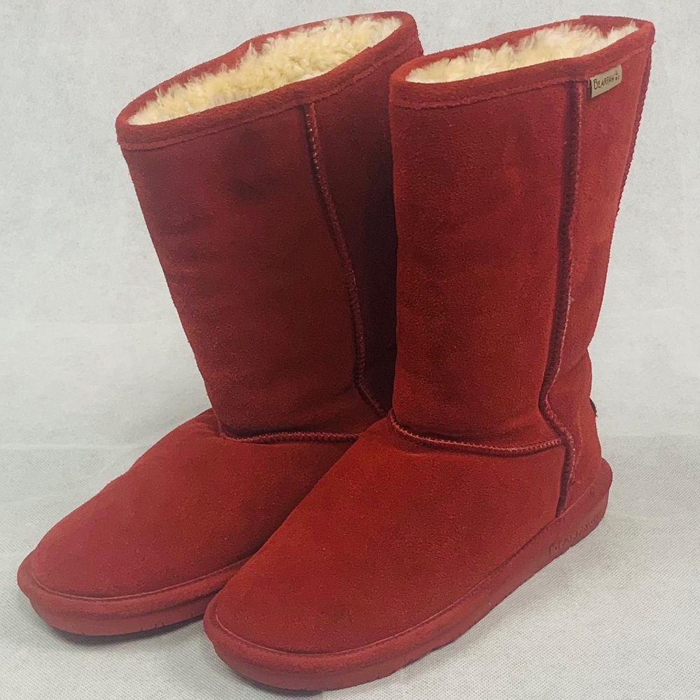BearPaw Emma Red Suede Boots